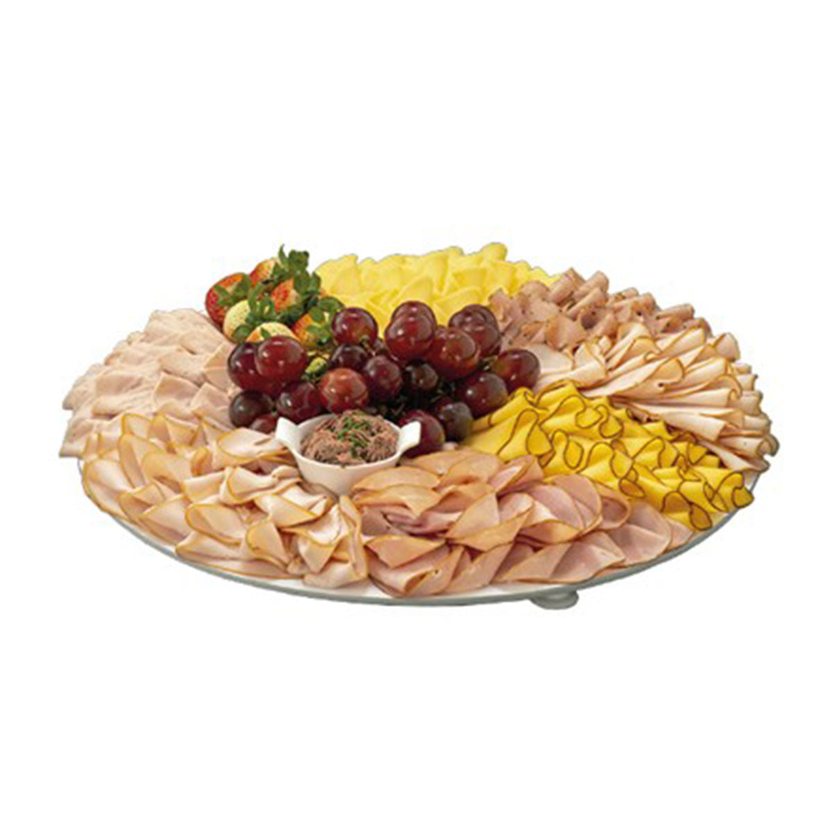 tabla gourmet de pavo ahumado para dos personas con quesos, uvas y fresas en bogotá